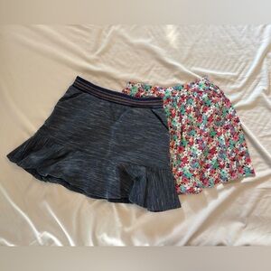 Cat & Jack Floral and Striped Girls Skirt/Skort Set size Medium 7/8